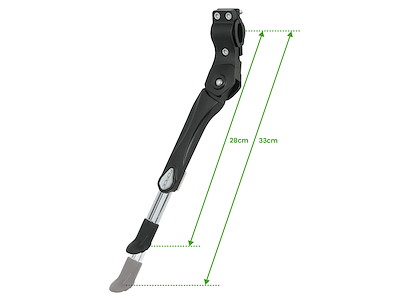 FORCE støtteben E-BIKE bag 26-29"universal beslag aluminium - Sort