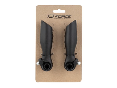 FORCE bar ends B4.6  11,5 cm lang aluminium- mat sort