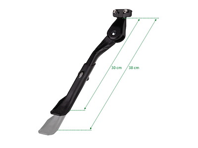 FORCE støtteben bag til E-BIKE ECO justerbar 24-29" til bag 18/40mm i aluminium - Sort