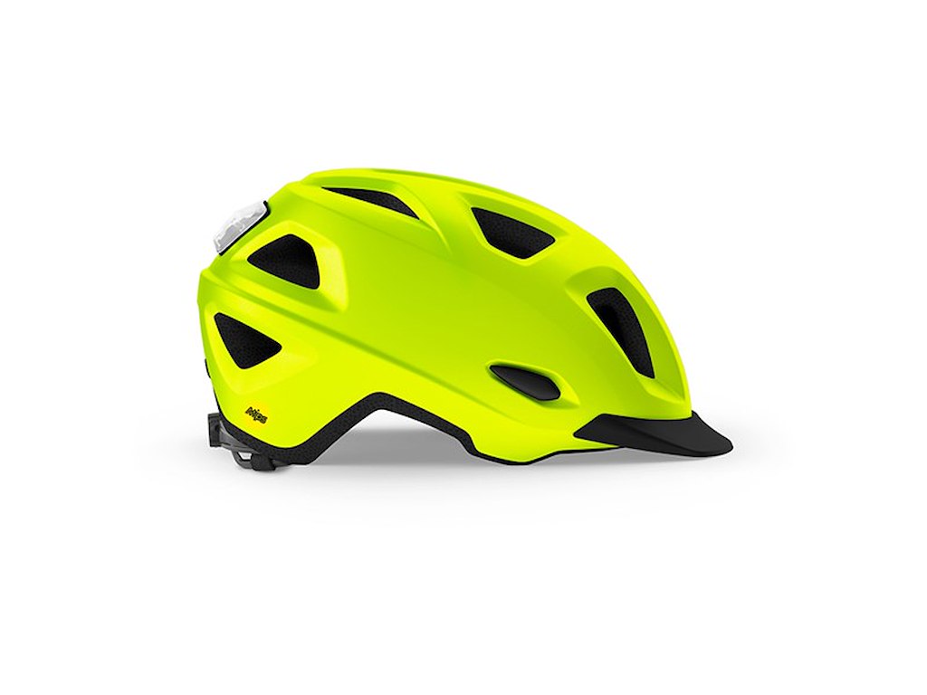MET Mobilite MIPS cykelhjelm LED neon 52-57 cm
