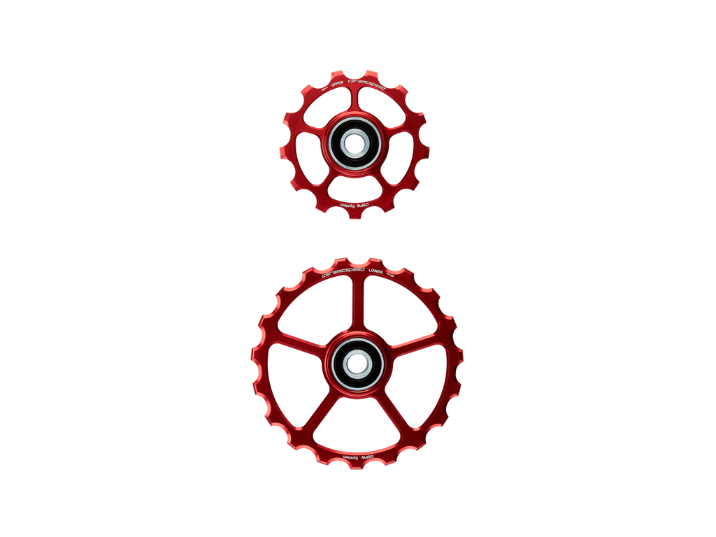 CeramicSpeed Keramisk Oversized Pulleyhjul - 13+19 - Rød