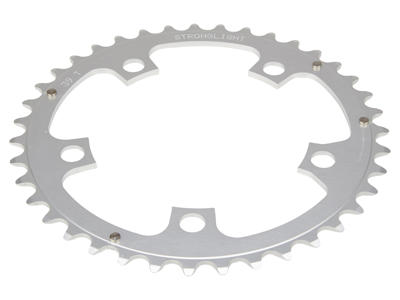 Stronglight klinge - 39 tands - ø110 - 5 huller - 9/10 speed - Dural alu - Sølv