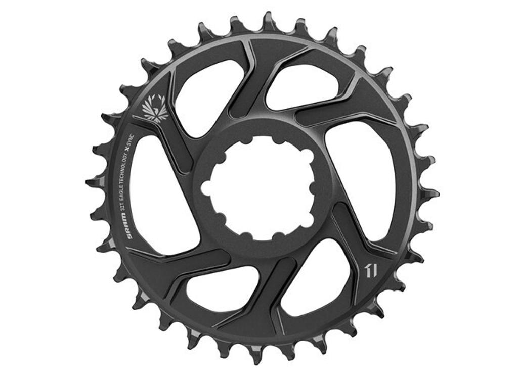 Sram Eagle - Klinge 34 tands rund - 1 x 12 gear - Direct Mount - 3 mm offset - Sort