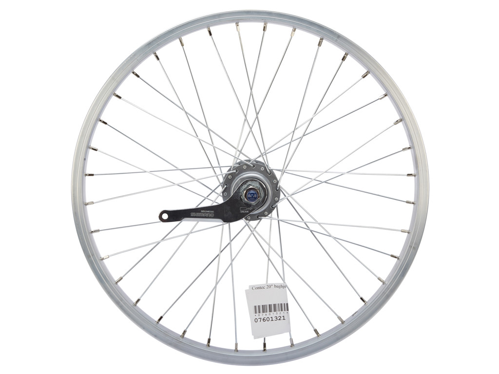 Contec 20" baghjul - Aluminiumsfælg - 19-406 - Shimano Nexus 3 gear -  Sølv