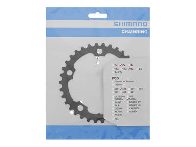 Shimano Sora - 34 tands klinge road - BCD110 - Sort - FC-3350
