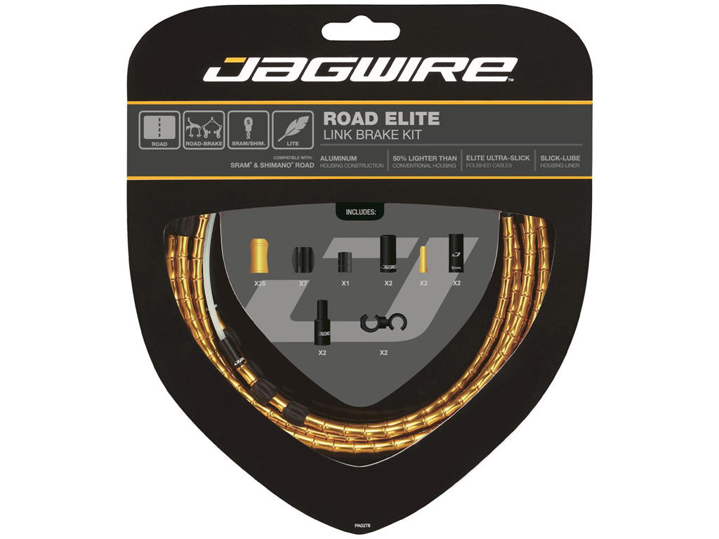 Jagwire - Road Elite - bremsekabel sæt til Road - Guld