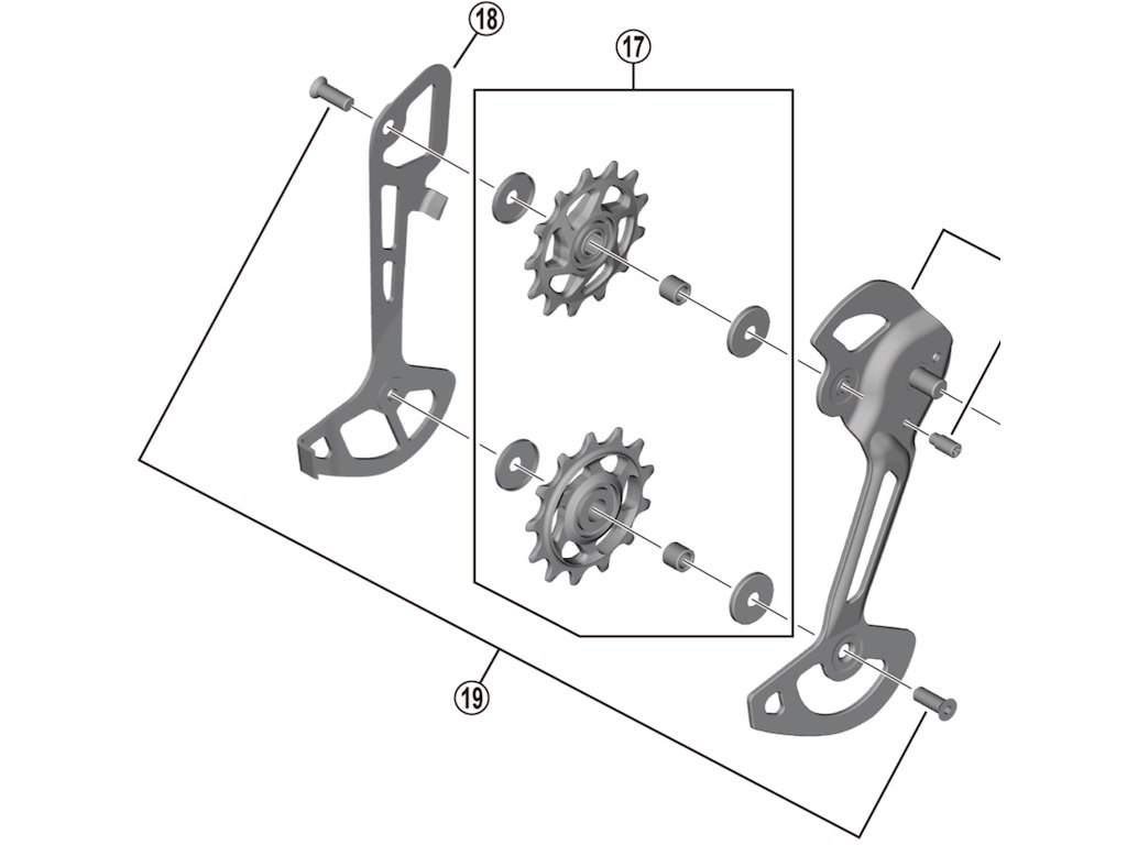 Shimano SLX inderplade til bagskifter model RD-M7120-SGS type