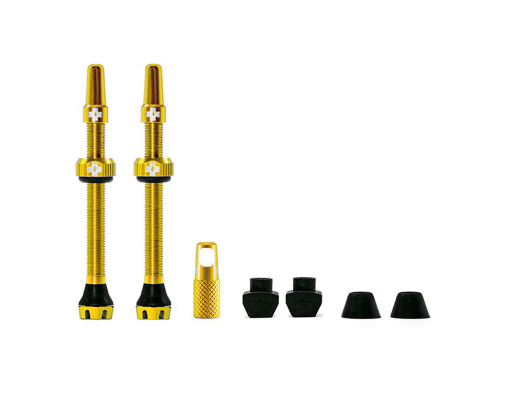 Muc-Off - Tubeless Ventiler - 60mm lange - Guld - 2 stk.