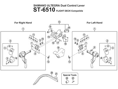 Shimano Ultegra navneplade venstre ST-6510