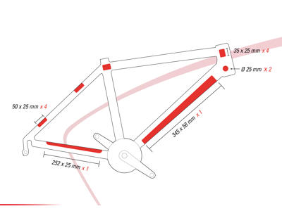 Zefal Skin Armor M - Stelbeskyttelse - 12 dele