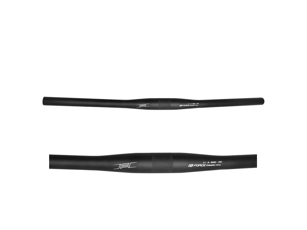 FORCE BASIC H4.1 styr MTB flat 31,8 mm aluminium mat sort