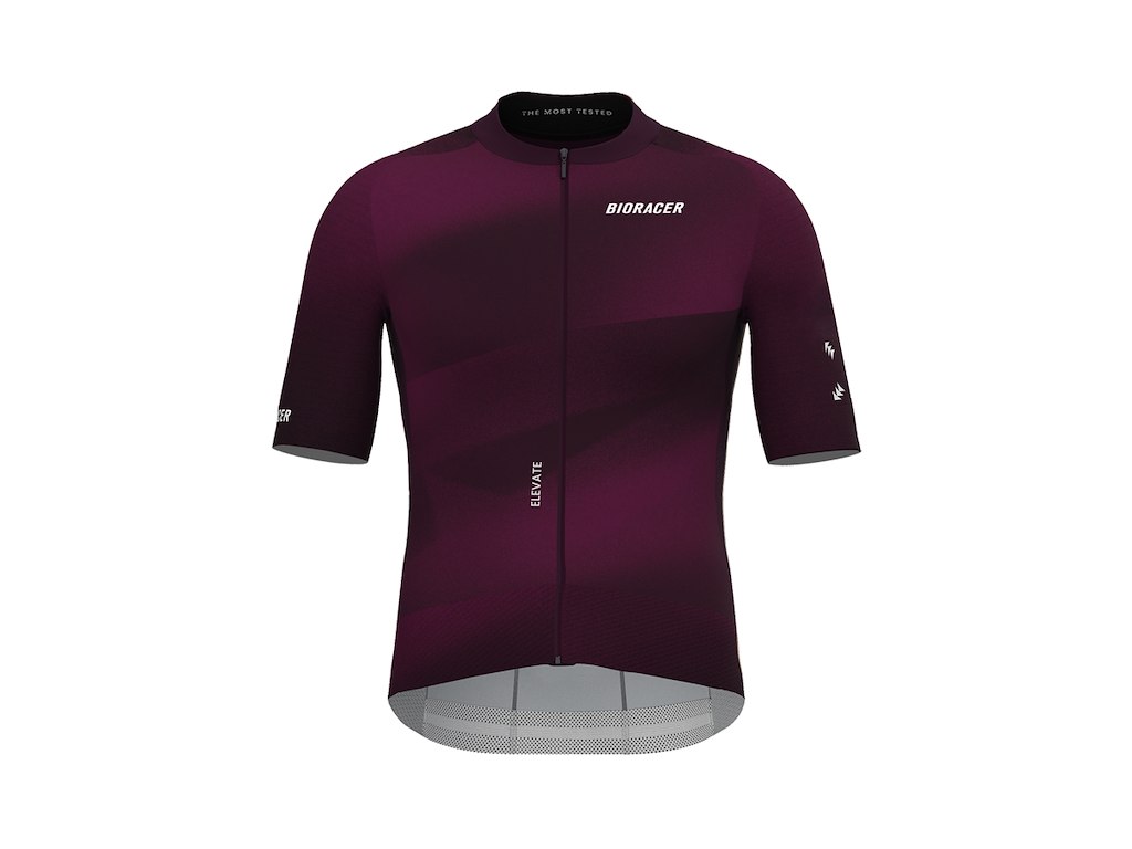 Bioracer Epic Elevate Jersey - Cykeltrøje - Korte Ærmer - Herre - Burgundy Red - XL