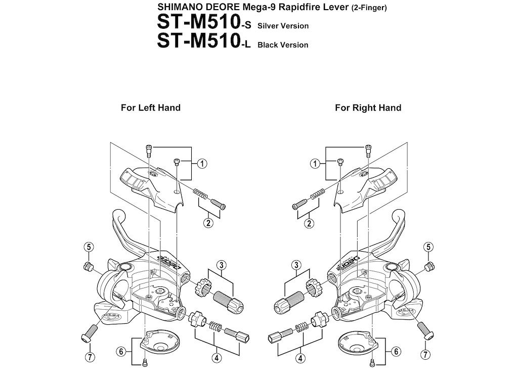 Shimano skiftegrebsindikator venstre til ST-M510