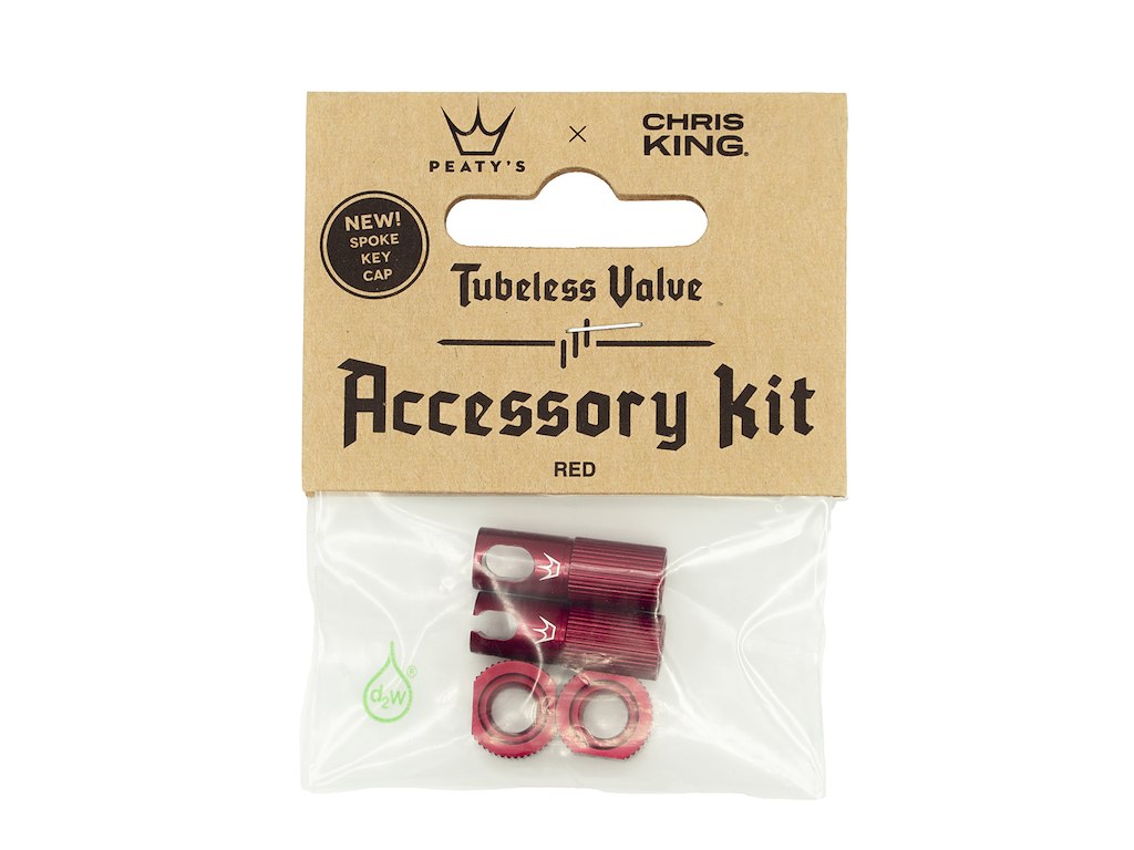 Peatys x ChrisKing Tubeless Ventil Kit Rød Peatys x ChrisKing Tubeless Ventil Kit Rød