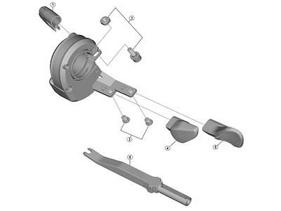 Shimano Deore XT A-greb højre til model SW-M8050