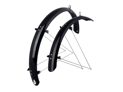 FORCE Aluflex Skærmsæt 26" - Inkl Stiver - Sort