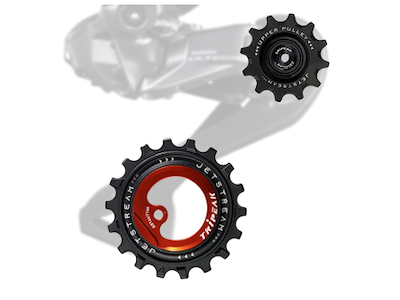Tripeak Oversized pulleyhjul Jetstream pro keramiske lejer Shimano GRX RD-RX812/817 11T/18T sort