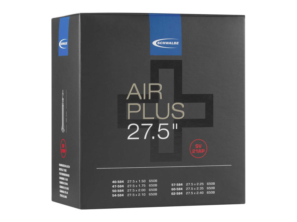 Schwalbe Air Plus - Slange 27,5 x1,50-2,40 med 40mm lang Racerventil SV21AP