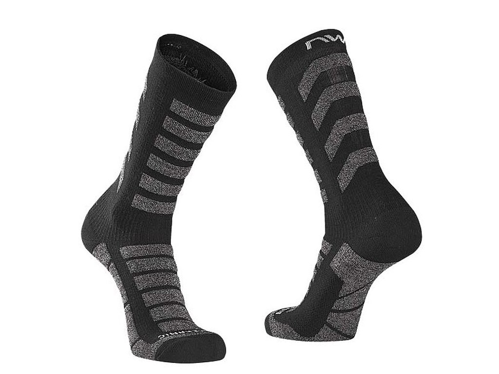 Northwave Husky Ceramic High Cykelstrømper Sort/Grå (Strømpe str.: 36-39)