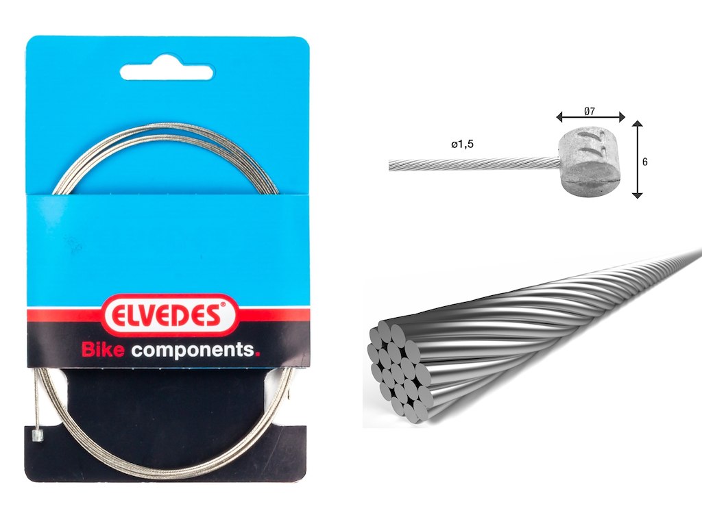 Elvedes Bremsewire 1×19 ø1,5/5000mm ø7×6mm