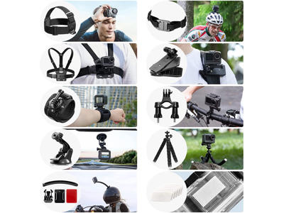 AKASO Accessory kit til Action Kamera - 14 dele 