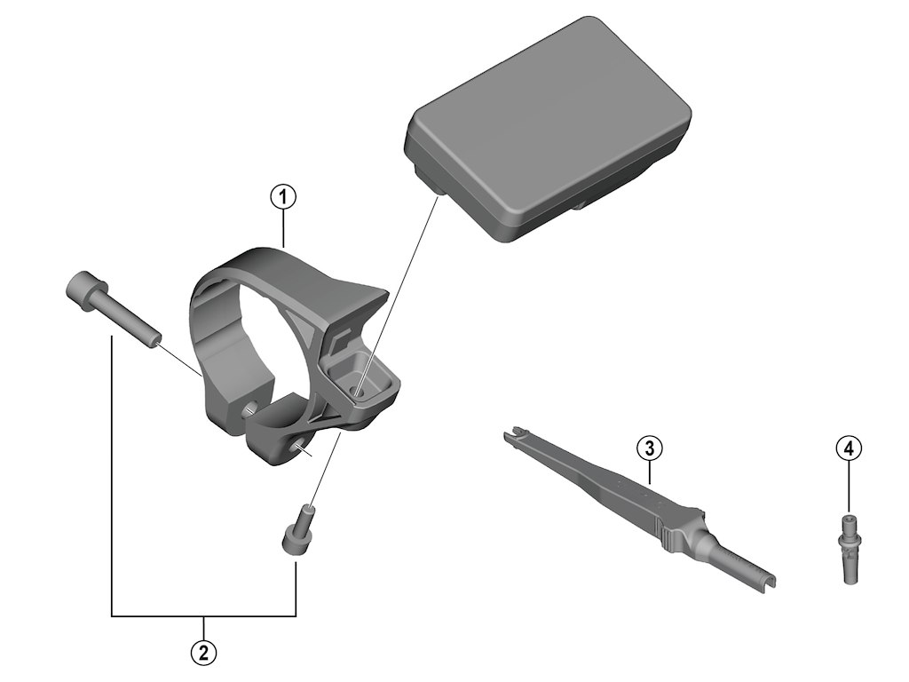 Shimano Steps holder med møtrik type A 31.8mm til computer model SC-EN600