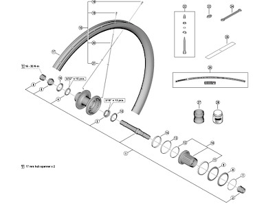 Shimano GRX konus og støvdæksel venstre til baghjul model WH-RX880-TL-R12-700C