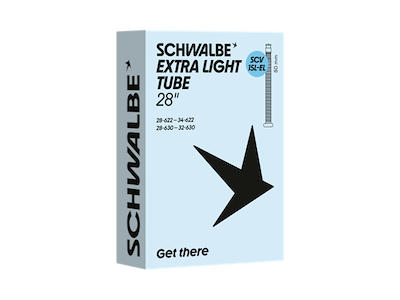Schwalbe Extra Light slange 700c/28" (28/34-622/630) med 80mm lang SCV Clik ventil SCV15L-EL