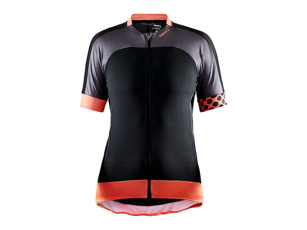 Craft Block Jersey - Korte ærmer - Dame - Sort/Orange - Str. L