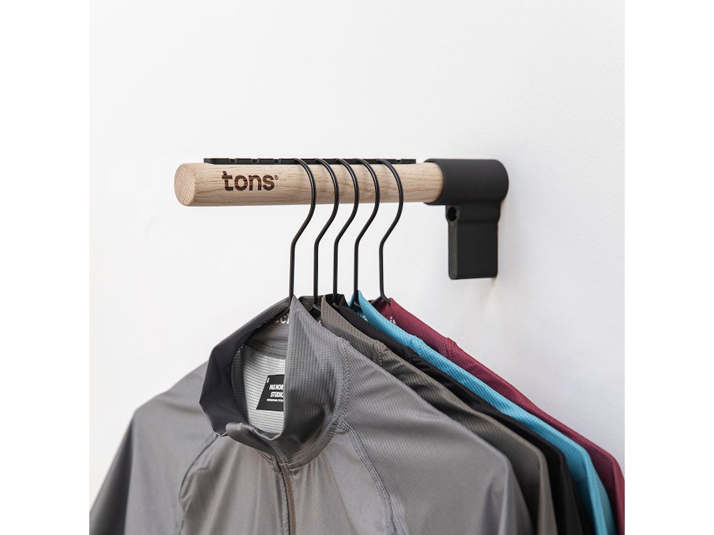 Tons Bøjlestang - Til Cykeltrøjer - Mat Sort