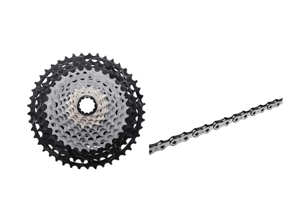 Shimano XTR kassette og kæde - 12 gear kassette 10-45/51 tands - Inkl. M9101 kæde