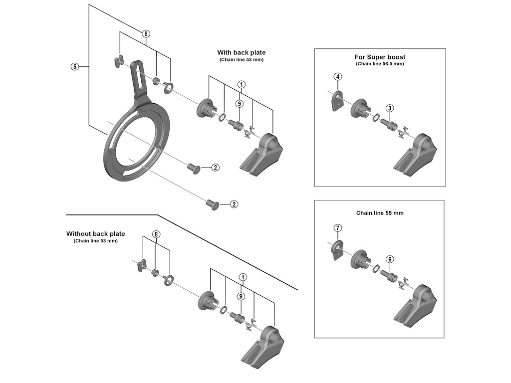 Shimano Steps afstandsstykke til kabelfører model CD-EM800