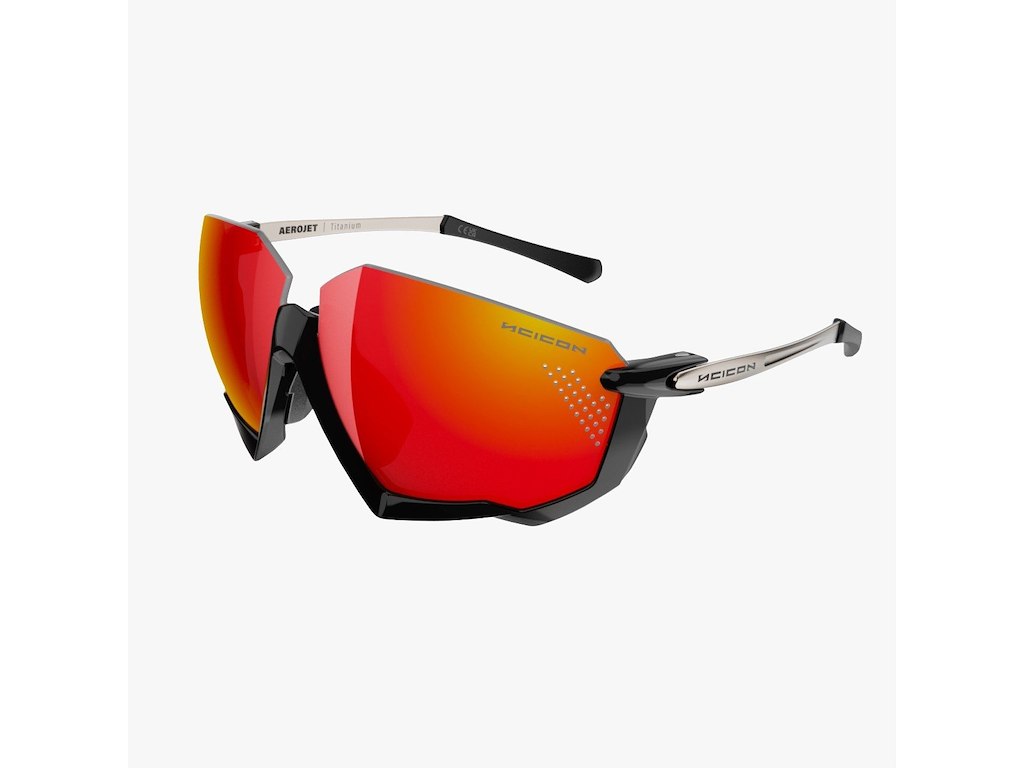 Scicon Aerojet Titanium cykelbriller Metal Black Multimirror Red