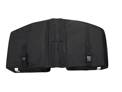 FORCE Double Taske til Bagagebære - 2x10 Liter - Sort 