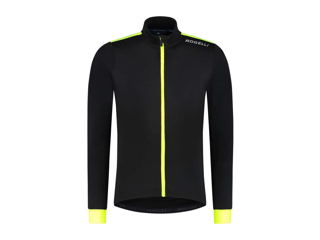 Rogelli Core - Cykeltrøje - Lange ærmer - Sort/Gul - Str. 2XL