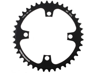 Stronglight klinge - 40 tands - ø104mm - 4 huller - 10 speed - Zicral T6 Alu - Sort