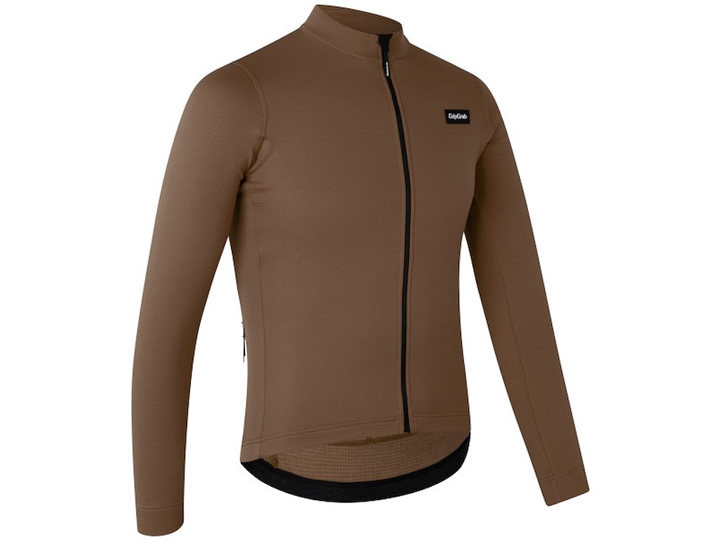 GripGrab EXPLR Merinotech Thermal Cykeltrøje med lange ærmer - Herre - Brun 