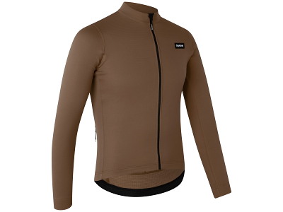 GripGrab EXPLR Merinotech Thermal Cykeltrøje med lange ærmer - Herre - Brun 