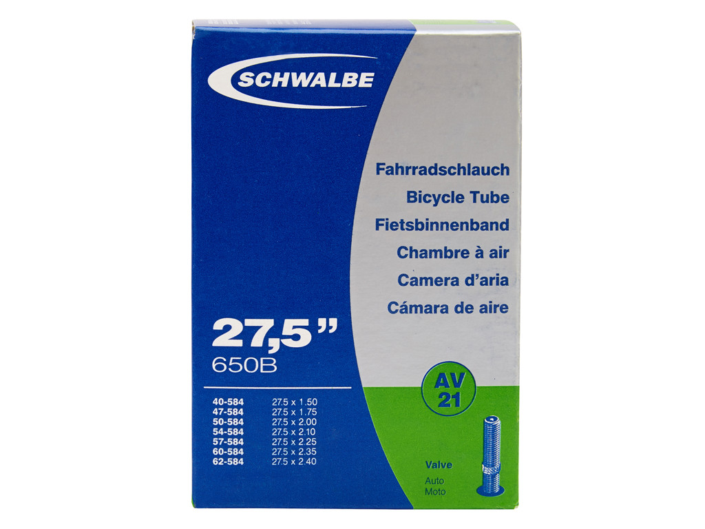 Schwalbe Slange 27,5x1,50/3,00 med 40mm lang Autoventil