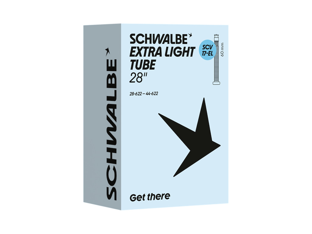 Schwalbe Extra Light slange 700c/28" (28/44-622) med 60mm lang SCV Clik ventil SCV17-EL