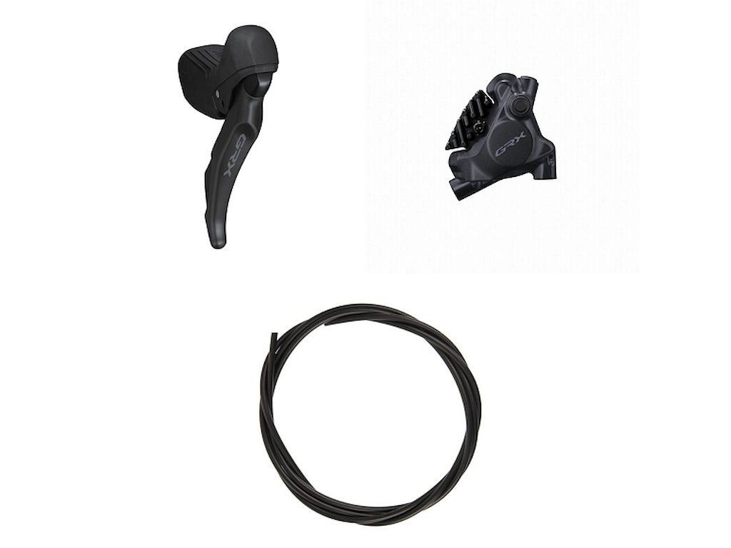 Shimano GRX STI- og bremsesæt til skivebremser bag model ST-RX610® og BR-RX410(R) Shimano GRX STI- og bremsesæt til skivebremser bag model ST-RX610® og BR-RX410(R)