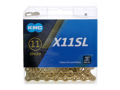 KMC super light Kæde  X11SL 118L Guld 11 speed