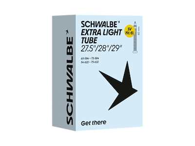 Schwalbe Extra Light slange 27,5/29" (54/75-584/622) med 60mm lang racerventil SV19L-EL