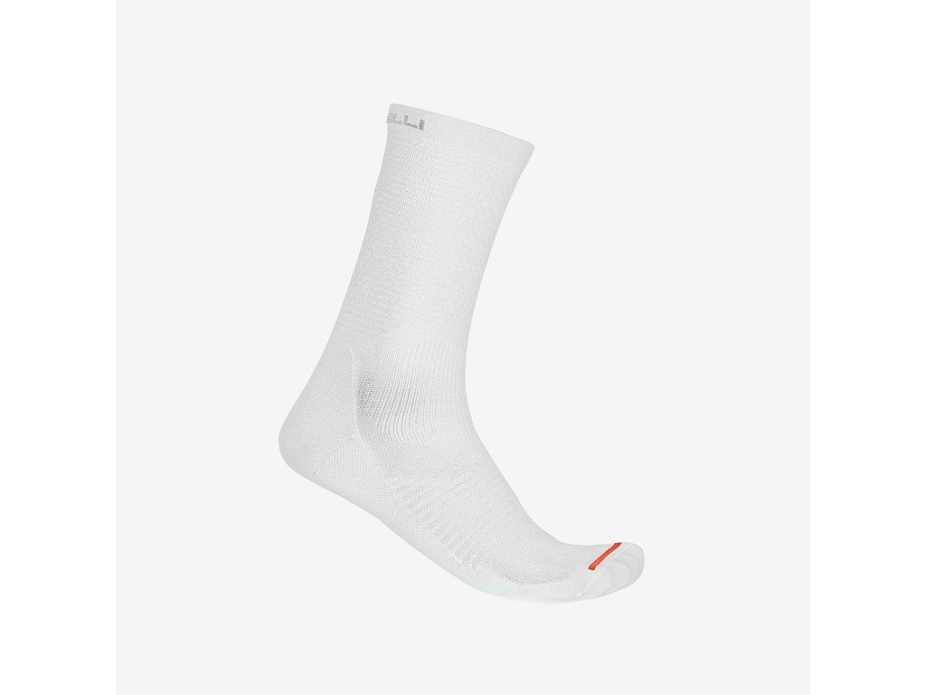 Castelli A/S 18 cykelstrømper hvid (Strømpe str.: 40-43)