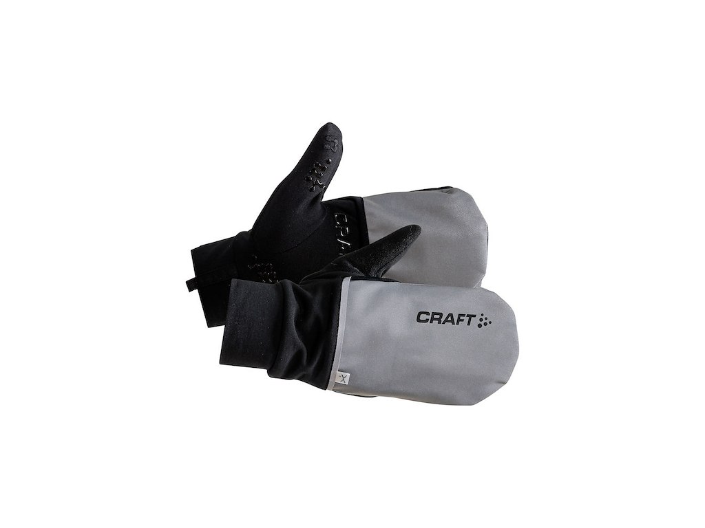 Craft Hybrid Weather handsker sort/sølv (Størrelse: Large)