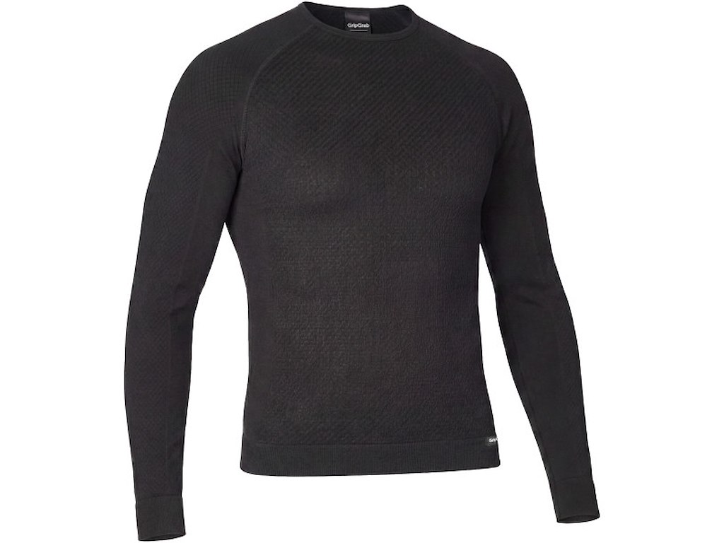 GripGrab PACR Vinter Seamless Base Layer med lange ærmer - Herre - Sort