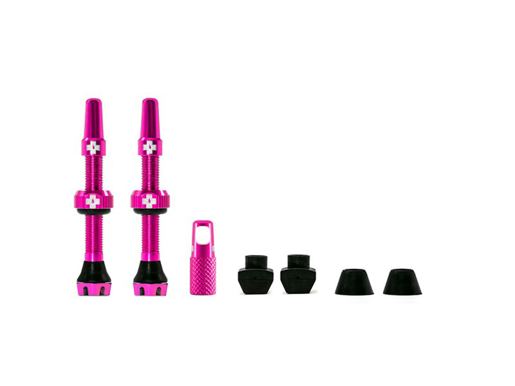 Muc-Off - Tubeless Ventiler - 44mm lange - Pink - 2 stk.