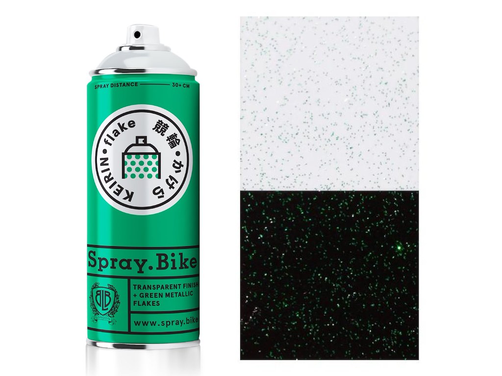Spray.Bike Klarlak med grønt glimmer effekt 400 ml