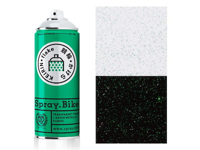 Spray.Bike Klarlak med grønt glimmer effekt 400 ml