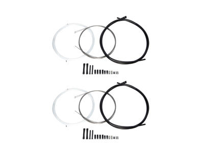 Sram - Gearkabel 2 stk - SlickWire 2300mm lang - Road/MTB - Rustfri wire/Sort kabel